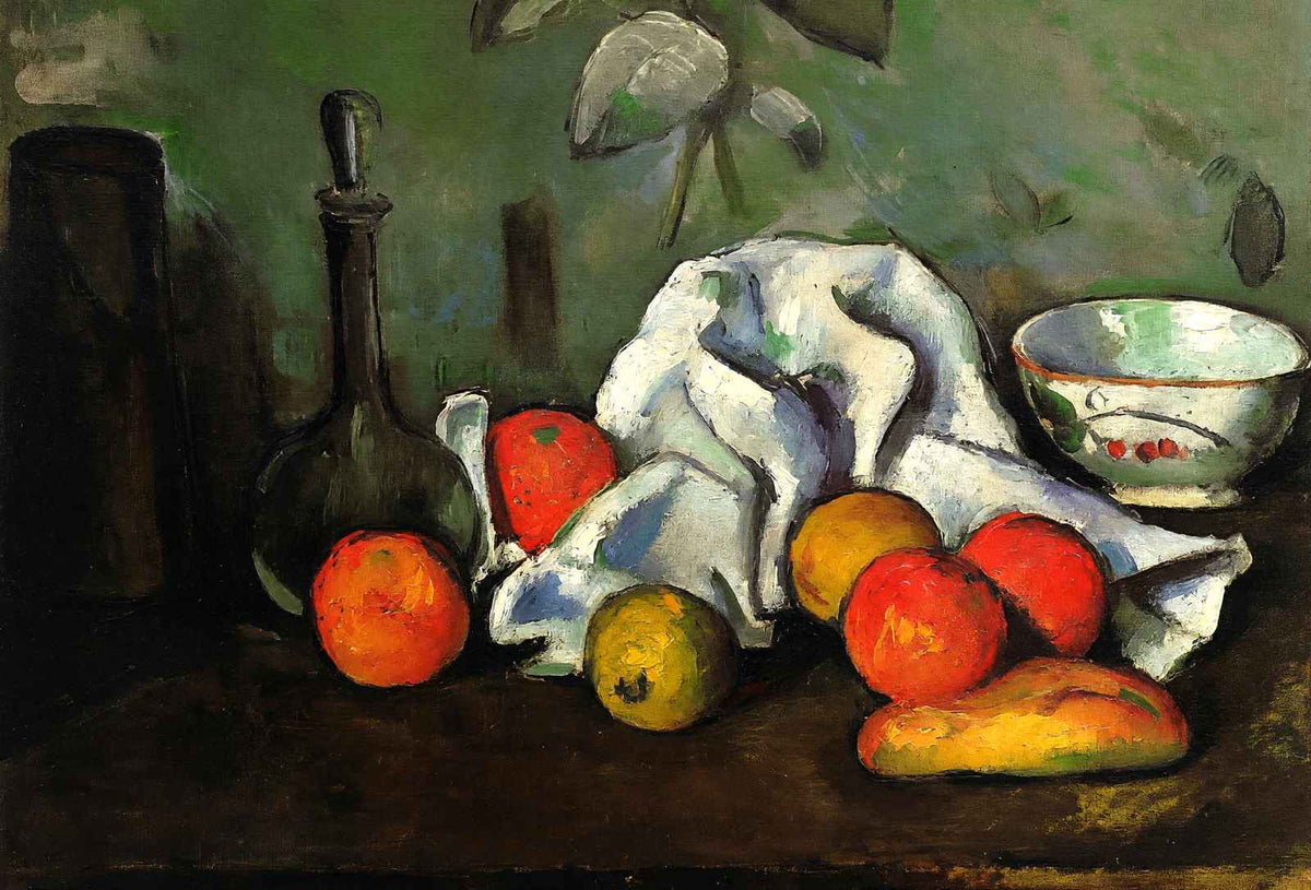 Still Life with Fruits 1880 Painting by Paul Cezanne Art Print (6 Sizes)