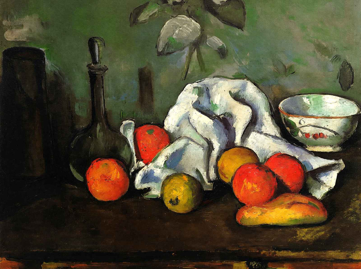 Still Life with Fruits 1880 Painting by Paul Cezanne Art Print (6 Sizes)