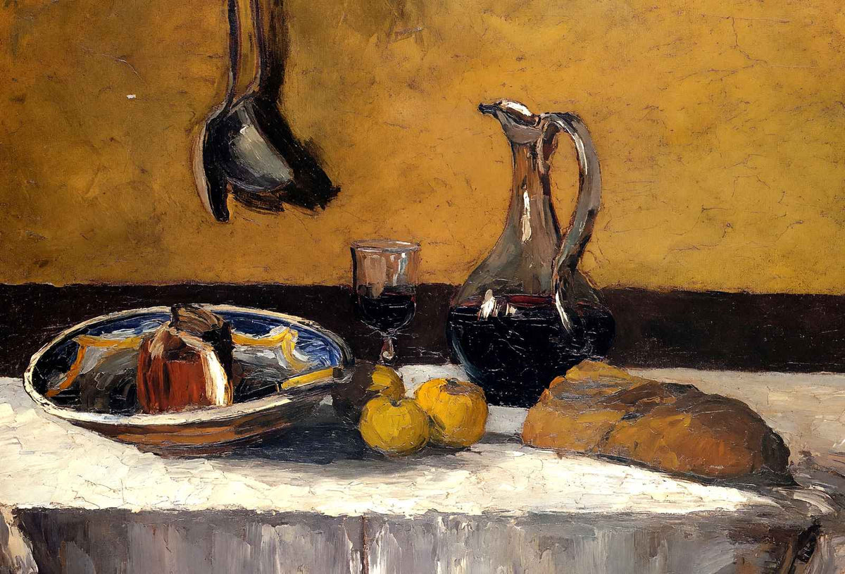Still Life 1867 Painting by Camille Pissarro Art Print (6 Sizes) - Restored