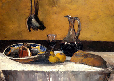 Still Life 1867 Painting by Camille Pissarro Art Print (6 Sizes) - Restored