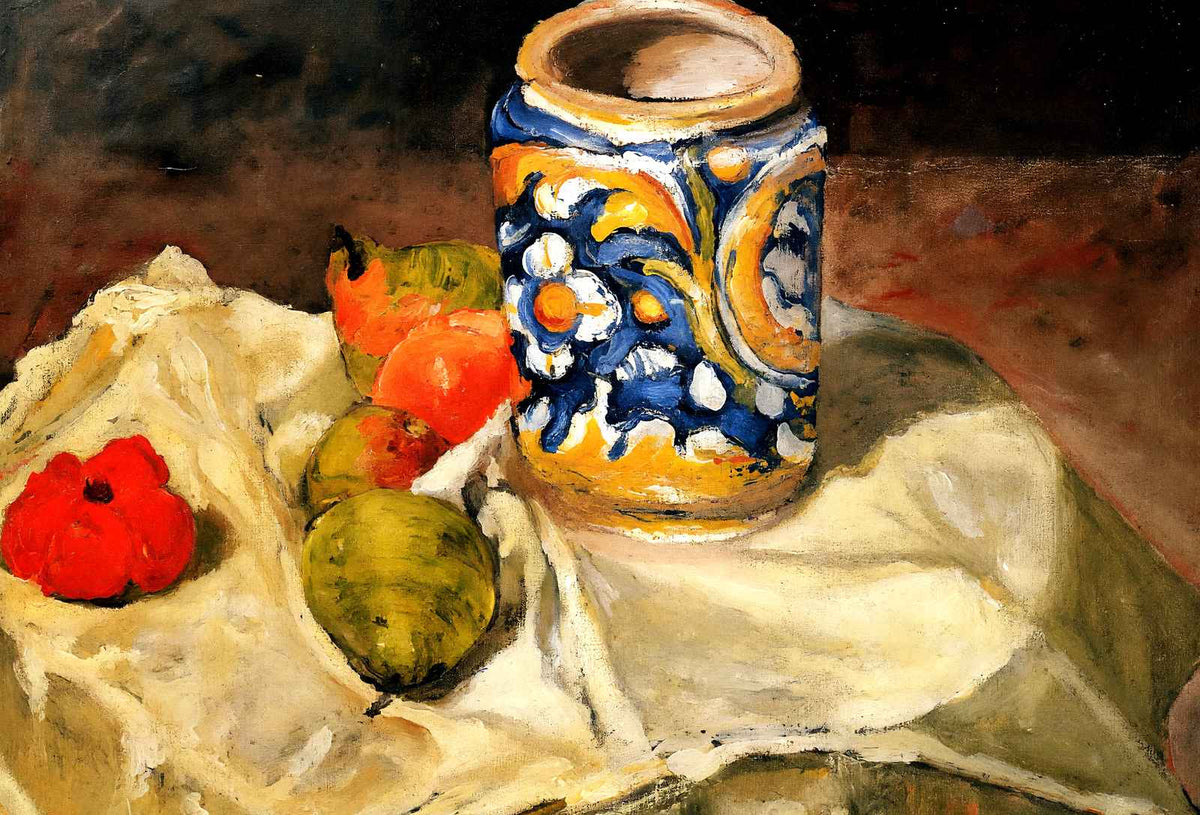 Still Life with Italian Earthenware Jar Art Print 1874 by Paul Cezanne (6 Sizes)