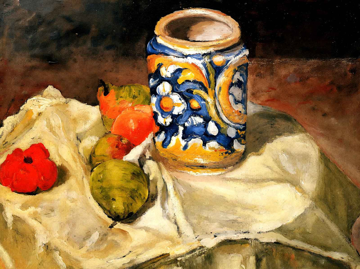 Still Life with Italian Earthenware Jar Art Print 1874 by Paul Cezanne (6 Sizes)