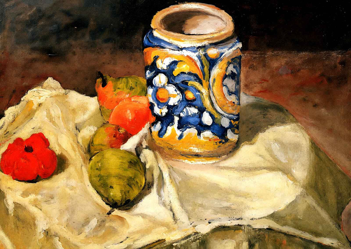Still Life with Italian Earthenware Jar Art Print 1874 by Paul Cezanne (6 Sizes)