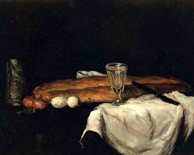 Still Life with Bread and Eggs art print by Paul Cezanne (1865)