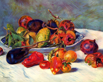 Still Life with Fruit fine art print by Pierre-Auguste Renoir (1881)