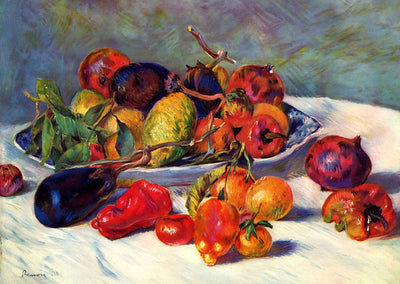 Still Life with Fruit Art Print 1881 Painting by Pierre-Auguste Renoir (6 Sizes)