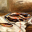Still Life with Fish Art Print 1890 Painting by Pierre-Auguste Renoir (6 Sizes)