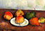 Still Life Plate and Fruit Fine Art Print 1887 by Paul Cezanne (6 Sizes)