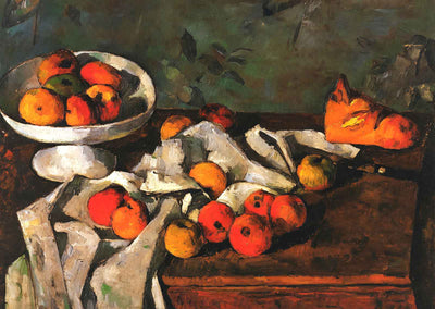 Still Life with a Fruit Dish and Apples Art Print 1880 by Paul Cezanne (6 Sizes)