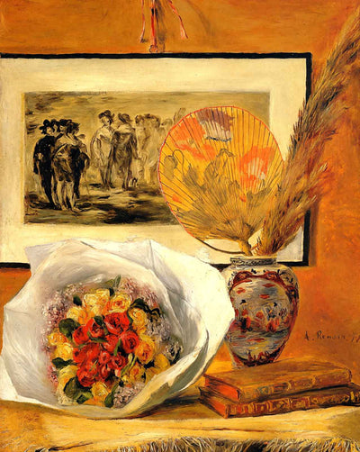 Still Life with Bouquet painting by Pierre-Auguste Renoir (1871)