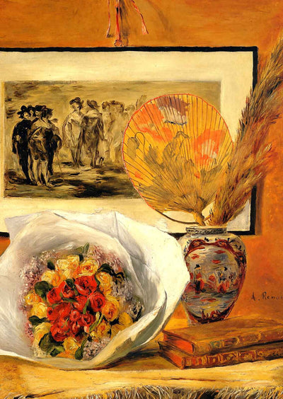 Still Life with Bouquet 1871 by Pierre-Auguste Renoir Art Print (6 Sizes)