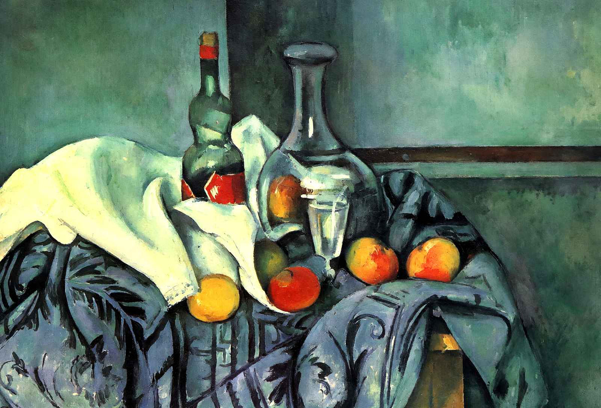 Still Life, Peppermint Bottle 1895 by Paul Cezanne Fine Art Print (6 Sizes)