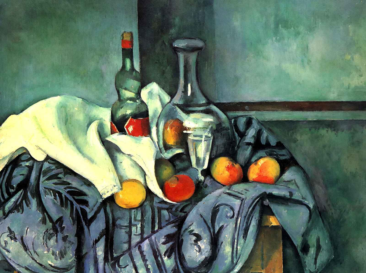 Still Life, Peppermint Bottle 1895 by Paul Cezanne Fine Art Print (6 Sizes)