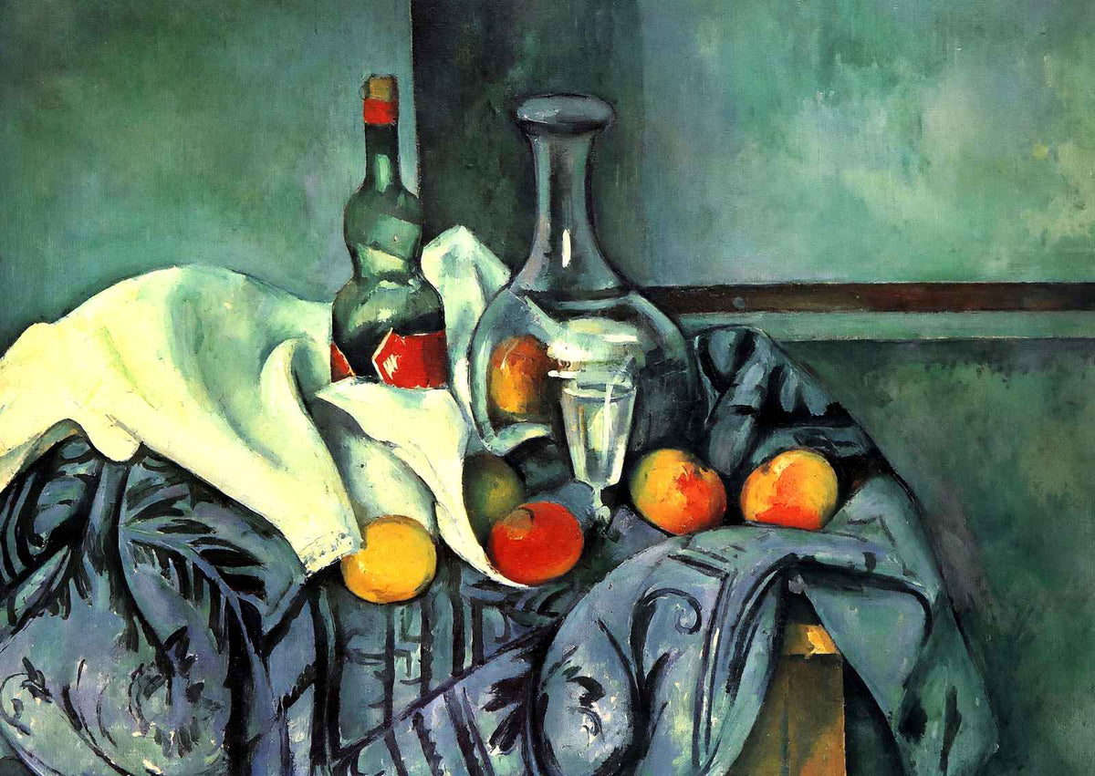 Still Life, Peppermint Bottle 1895 by Paul Cezanne Fine Art Print (6 Sizes)
