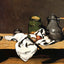 Still Life with Green Pot and Pewter Jug painting by Paul Cezanne (1870)