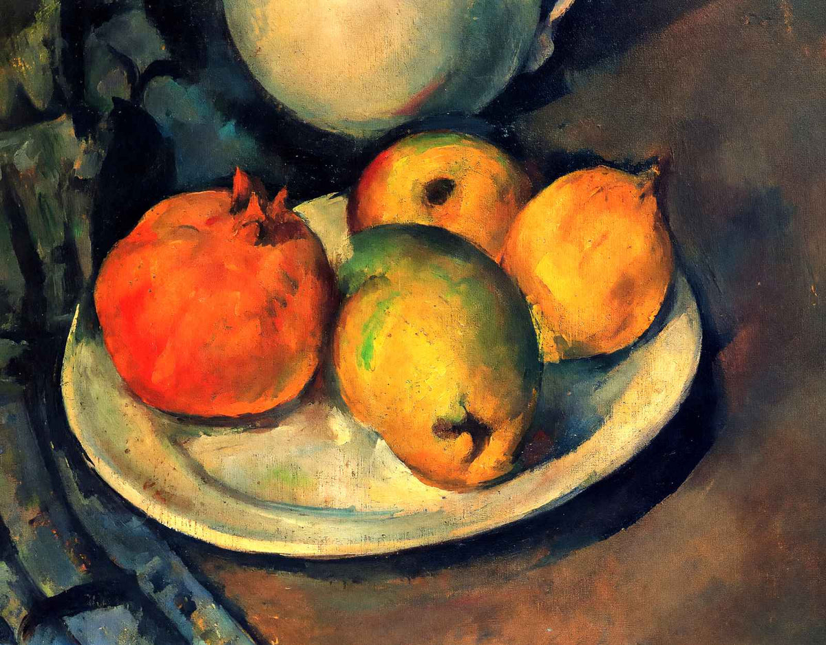 Still Life with Pomegranate and Pears 1890 by Paul Cezanne Art Print (6 Sizes)