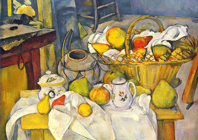 Still Life with Basket (Kitchen Table) 1890 by Paul Cezanne Art Print (6 Sizes)