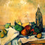 Still Life, Bottle of Rum 1890 Painting by Paul Cezanne Fine Art Print (6 Sizes)