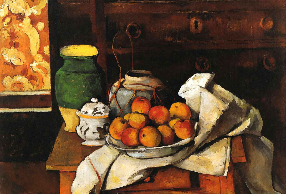 Still Life in Front of a Chest of Drawers 1887 by Cezanne Art Print (6 Sizes)
