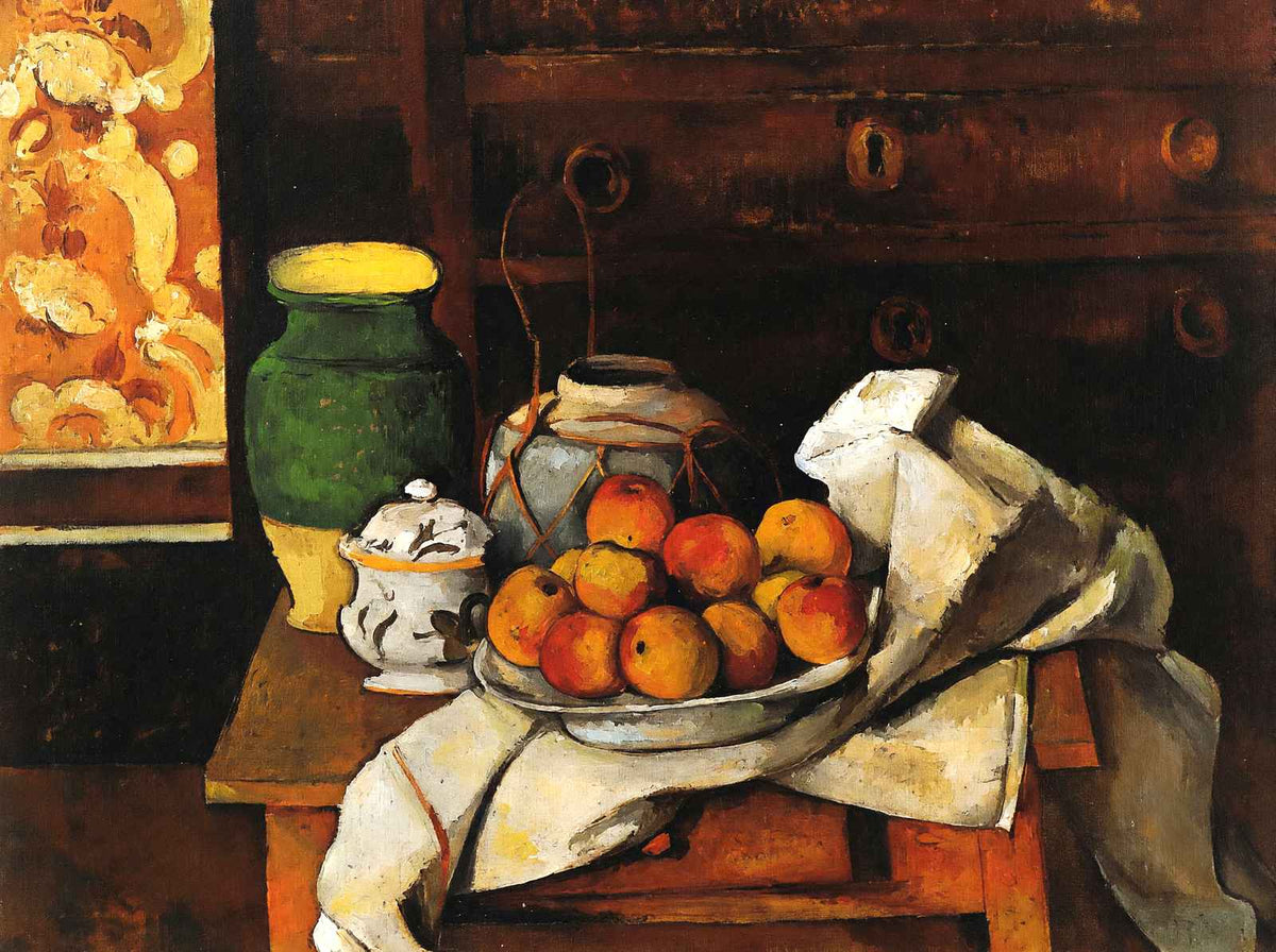 Still Life in Front of a Chest of Drawers 1887 by Cezanne Art Print (6 Sizes)