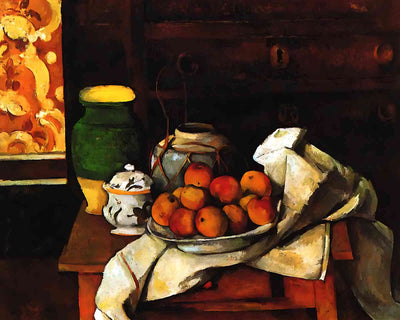 Still Life in Front of a Chest of Drawers by Paul Cezanne 8x10" Art Print