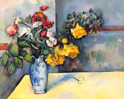 Still Life Flowers in a Vase painting by Paul Cezanne (1888)