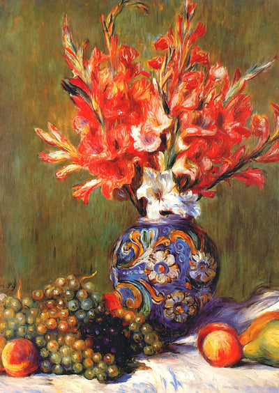 Still Life Flowers and Fruit 1889 by Pierre-Auguste Renoir Art Print (6 Sizes)