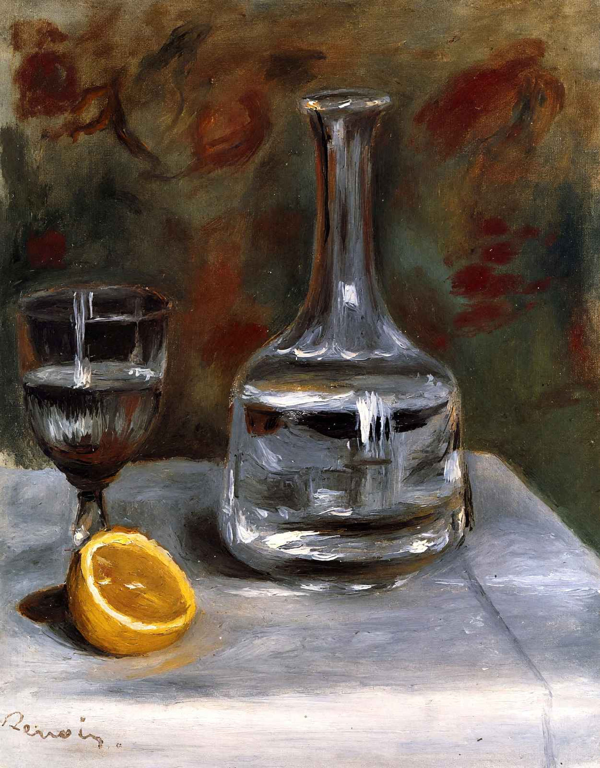 Still Life with Carafe Art Print 1892 by Pierre-Auguste Renoir (6 Sizes)