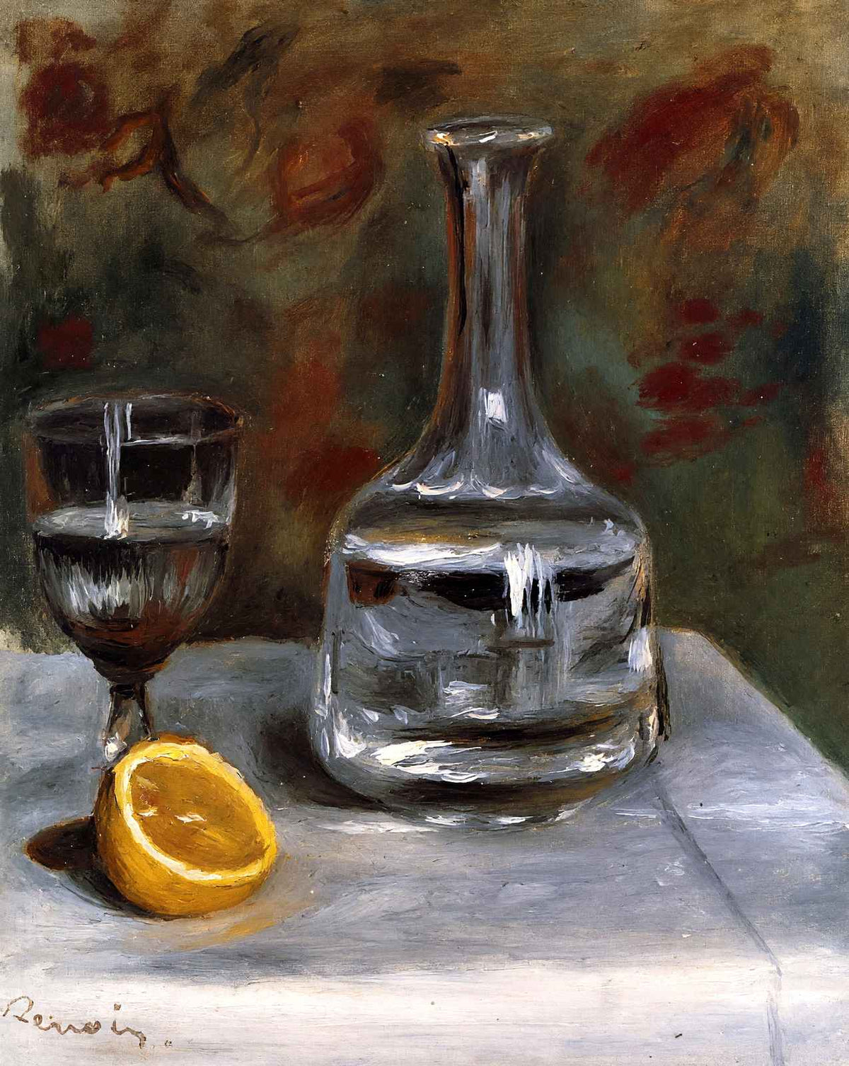 Still Life with Carafe painting print by Pierre-Auguste Renoir (1892)