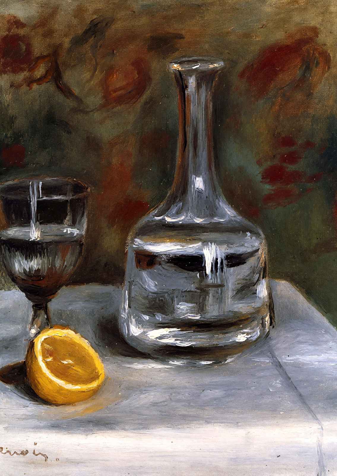 Still Life with Carafe Art Print 1892 by Pierre-Auguste Renoir (6 Sizes)