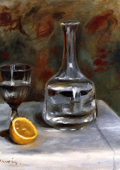 Still Life with Carafe Art Print 1892 by Pierre-Auguste Renoir (6 Sizes)