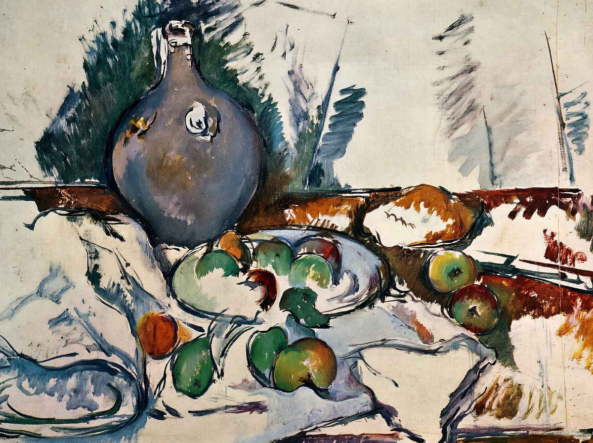 Still Life with Water Jug Fine Art Print 1893 Painting by Paul Cezanne (6 Sizes)