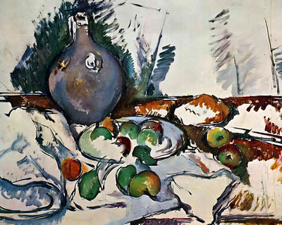 Still Life with Water Jug Painting by Paul Cezanne 8x10" Art Print - Acid Free