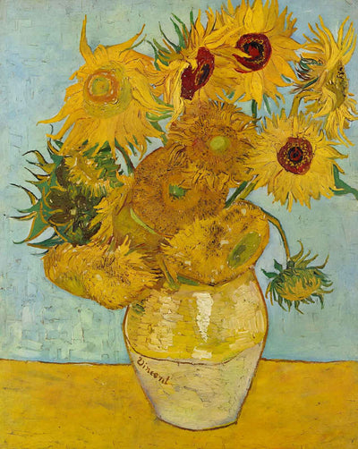 Still Life - Vase with Twelve Sunflowers painting