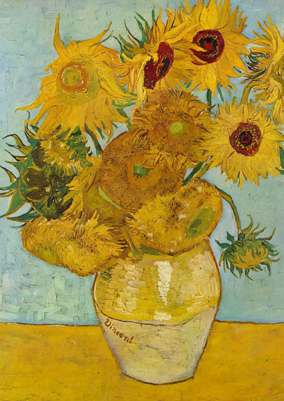 Still Life - Vase with Twelve Sunflowers by van Gogh Art Print (6 Sizes)