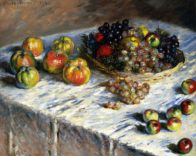Still Life with Apples And Grapes art print by Claude Monet (1879)