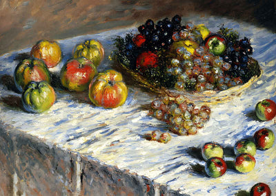 Still Life with Apples And Grapes Art Print 1879 by Claude Monet (6 Sizes)