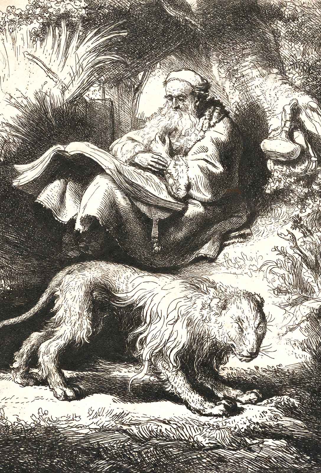 St. Jerome Reading Art Print 1634 Painting by Rembrandt (6 Sizes) - Acid Free