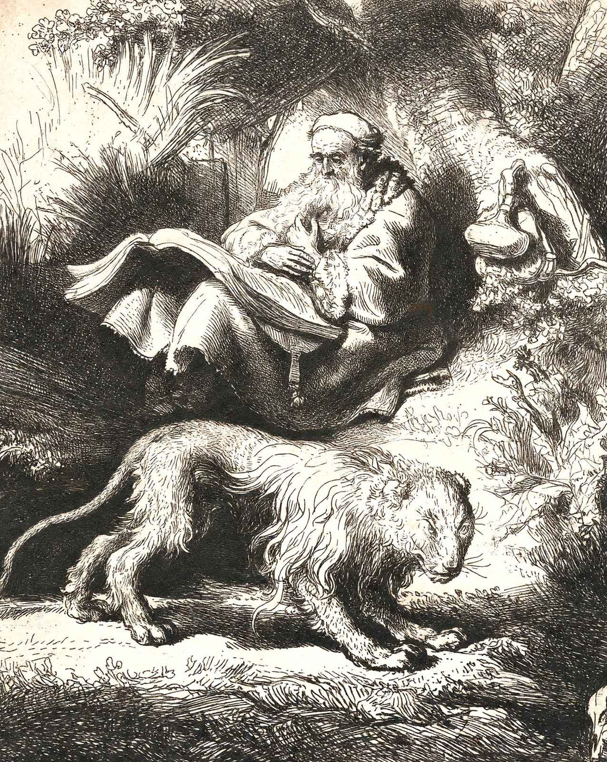 St. Jerome Reading art print by Rembrandt (1634)