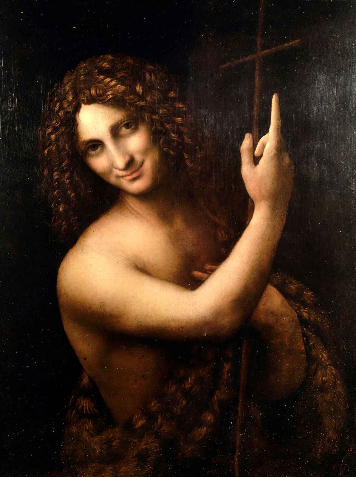 St. John the Baptist 1515 Painting by Leonardo da Vinci Fine Art Print (6 Sizes)