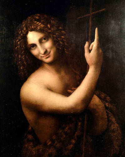 St. John the Baptist painting print by Leonardo da Vinci (1515)