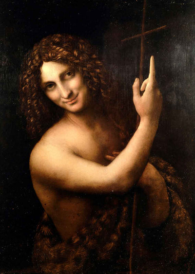 St. John the Baptist 1515 Painting by Leonardo da Vinci Fine Art Print (6 Sizes)