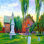 St John's Church in Hampton in 1907 painting