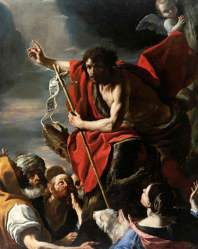 St. John the Baptist Preaching painting print by Mattia Preti