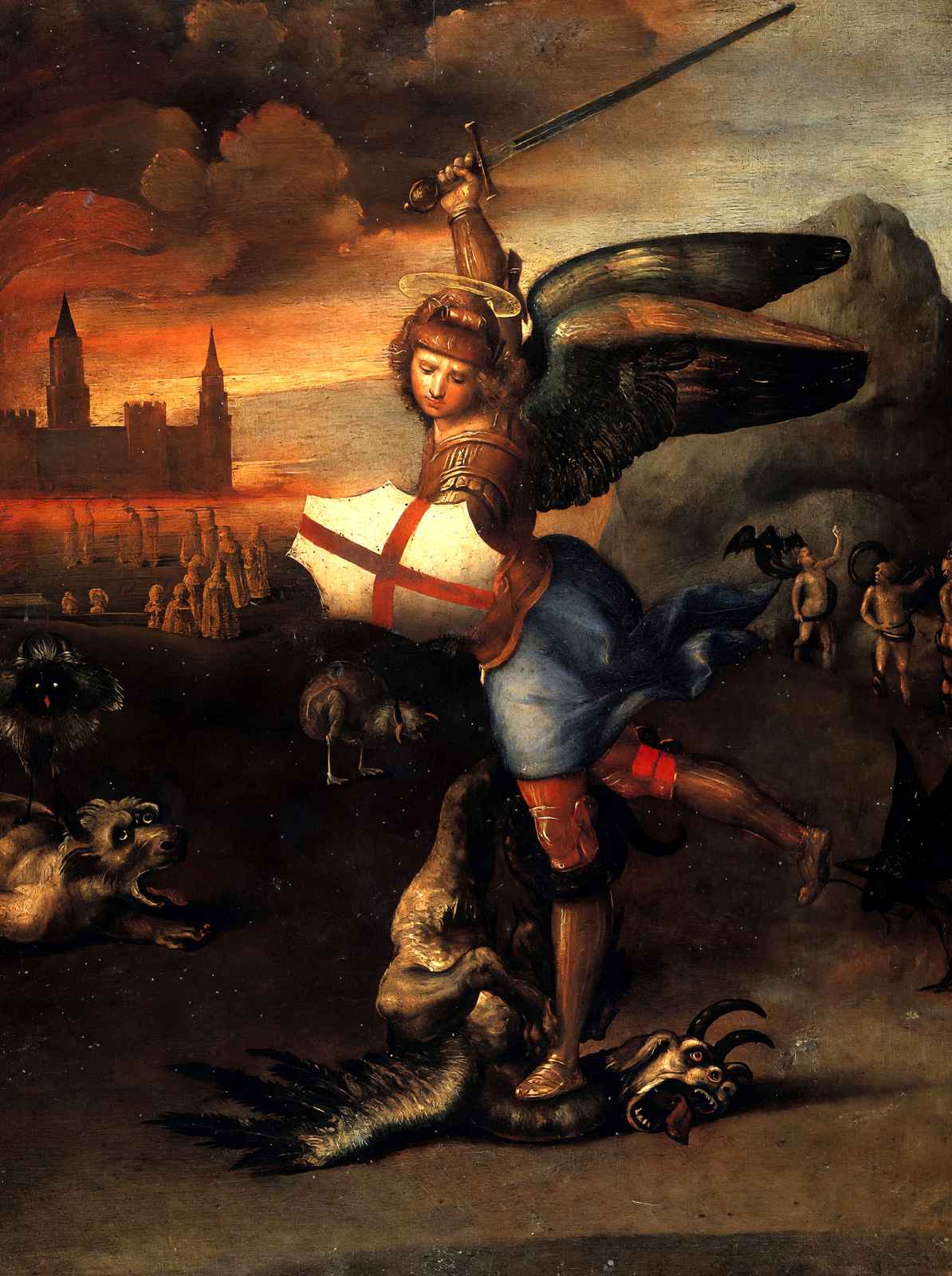 St. Michael Fine Art Print 1505 Painting by Raphael (6 Sizes) - Premium Quality