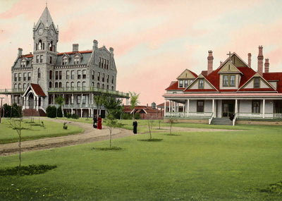 St Mary's College Dallas in 1906 Vintage Print (7 Sizes) - High Quality