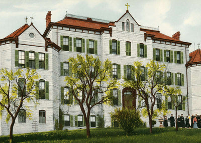 St Mary's Academy Austin in 1907 Vintage Print (7 Sizes) - Premium Print