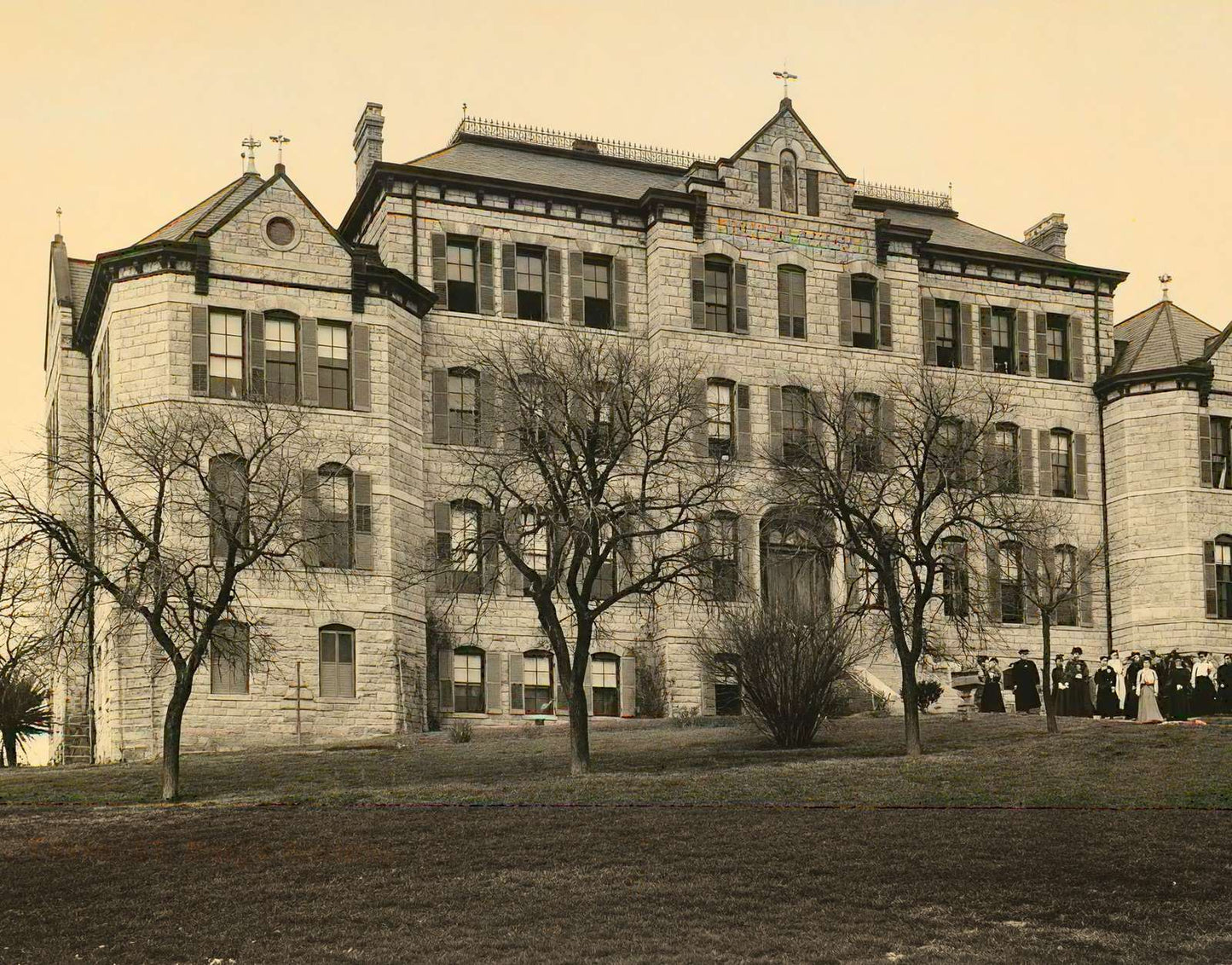 St Mary's Academy Austin in 1907 Vintage Print (7 Sizes) - Premium Print