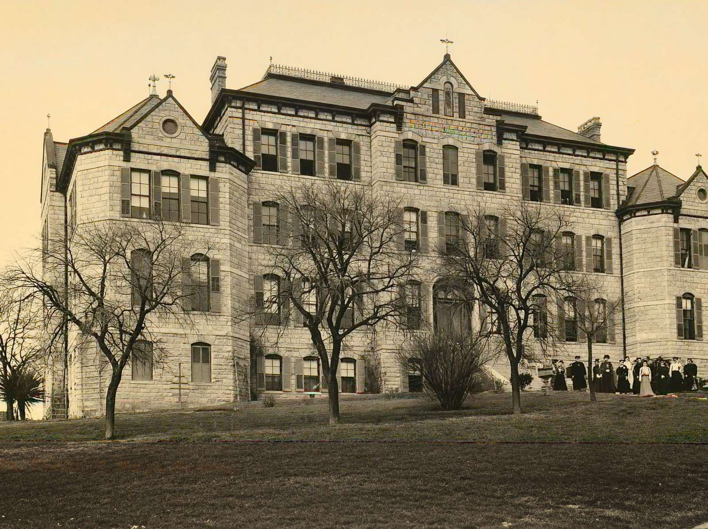 St Mary's Academy Austin in 1907 Vintage Print (7 Sizes) - Premium Print