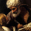 St. Matthew and the Angel Art Print Painting by Guido Reni (6 Sizes) - Enhanced